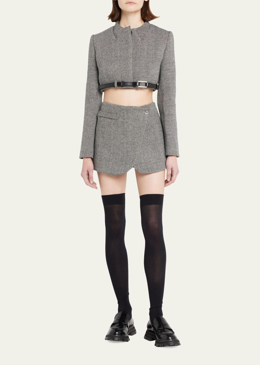 【Anyone more】Bmi Herringbone Mini Skirt Herringbone Mini Skirt | Gap