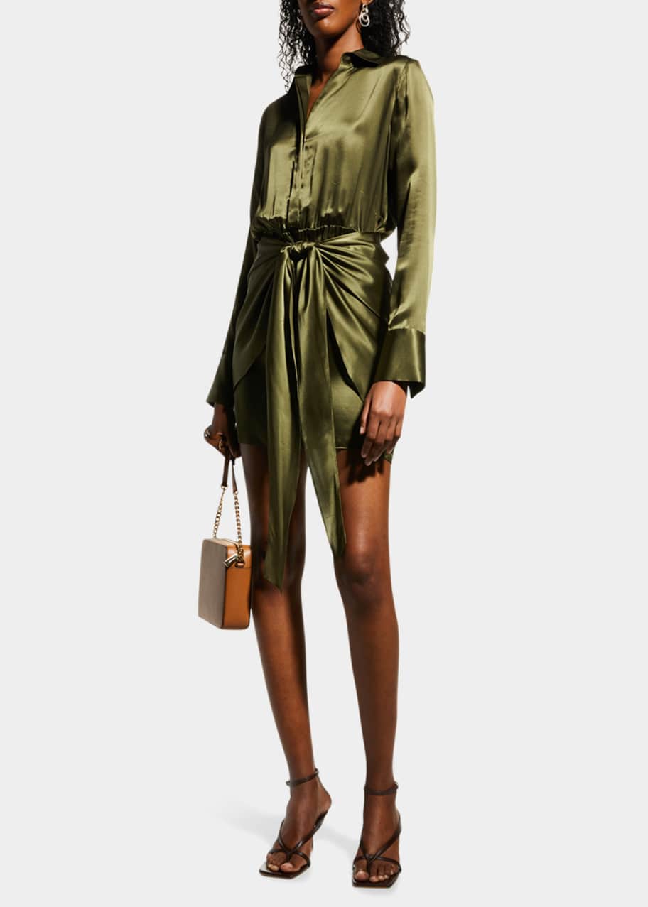 knee length dresses for ladies YOU GOT IT WRAP FRONT MINI DRESS – AKIRA