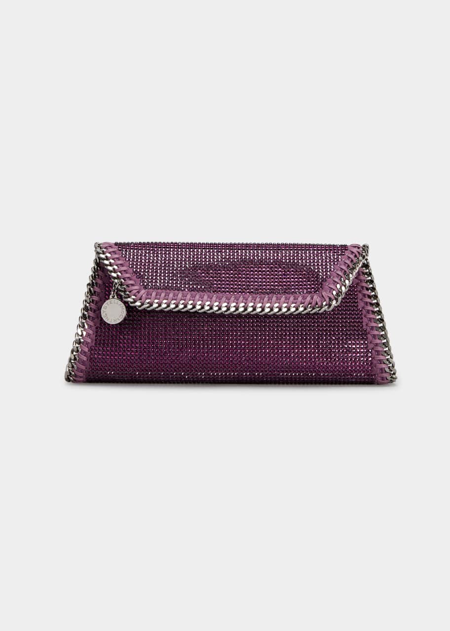 Stella McCartney Allover Hotfix Crystal Pouch Clutch Bag