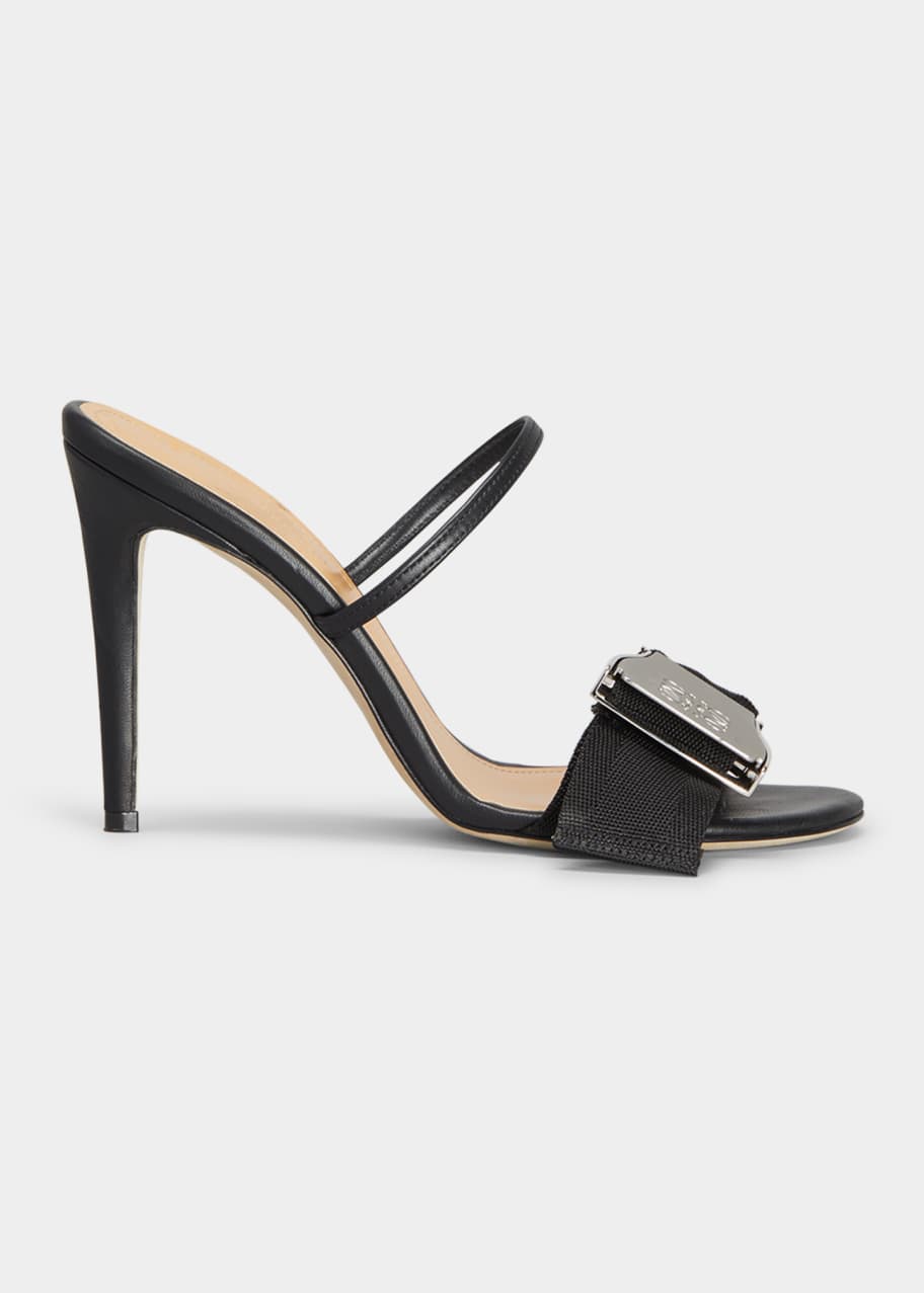Loewe Safety Belt Leather Slide Sandals - Bergdorf Goodman