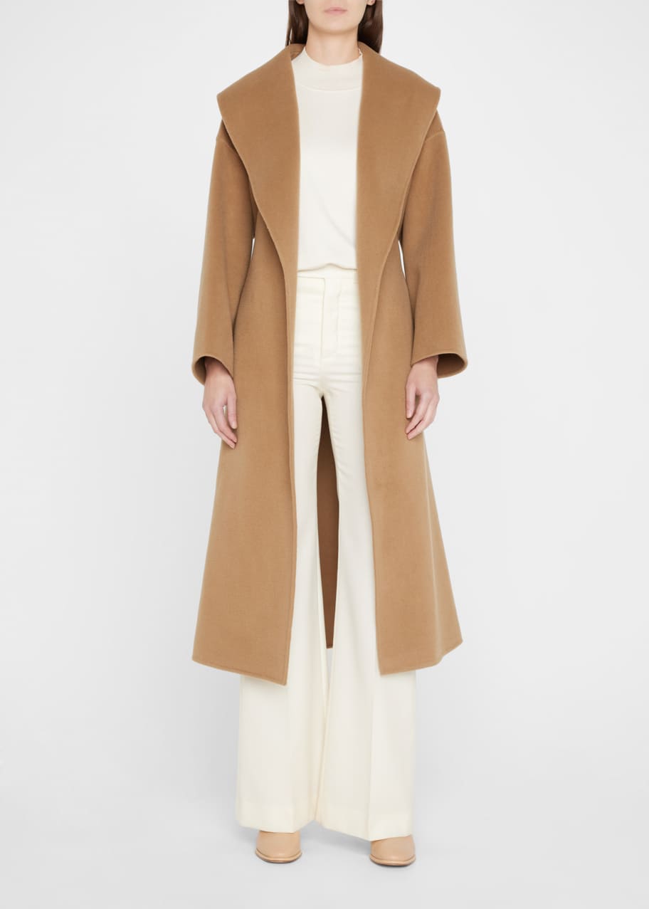 Belted shawl collar coat clearance