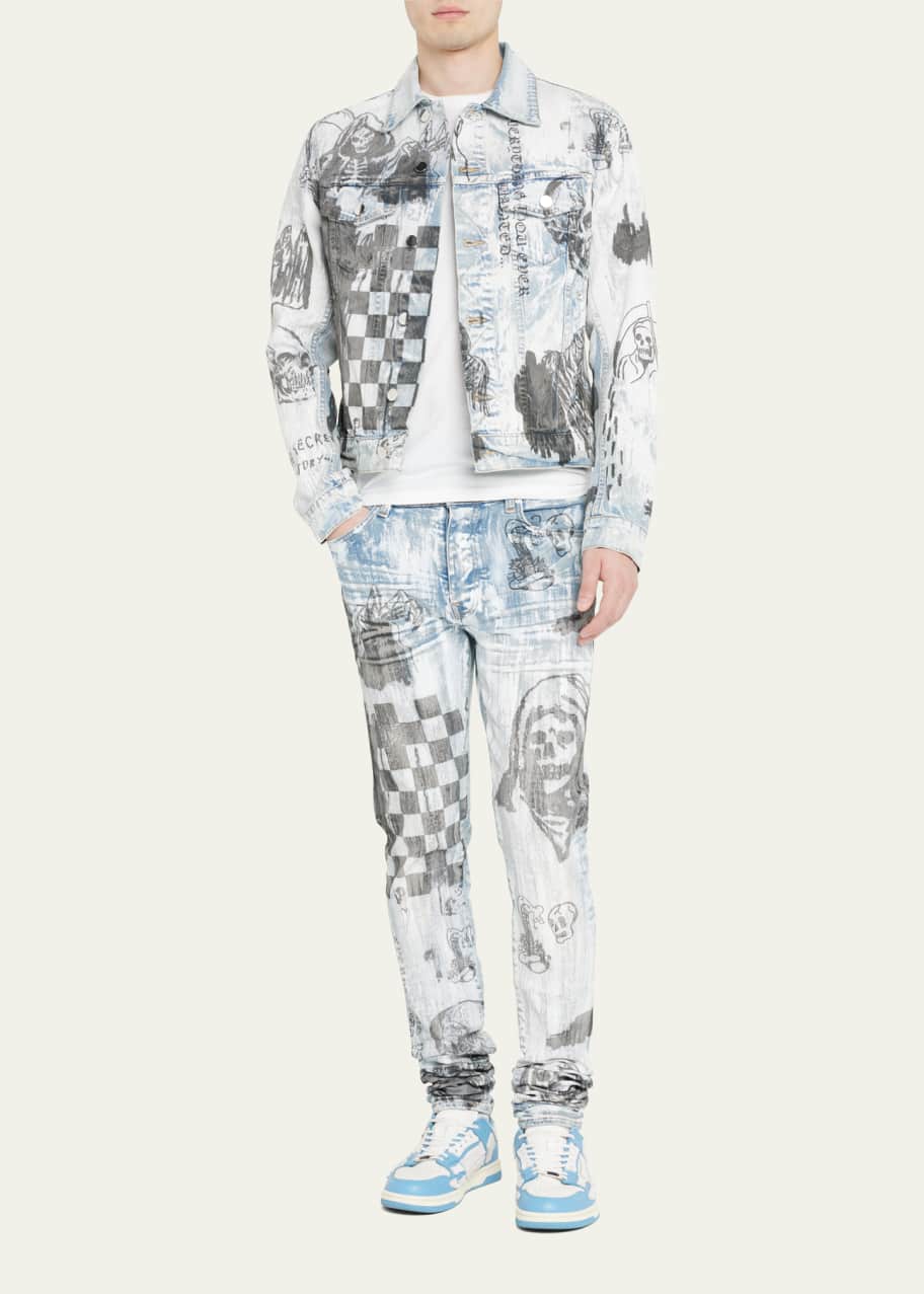 Amiri x Wes Lang Men's Sketch Jeans - Bergdorf Goodman