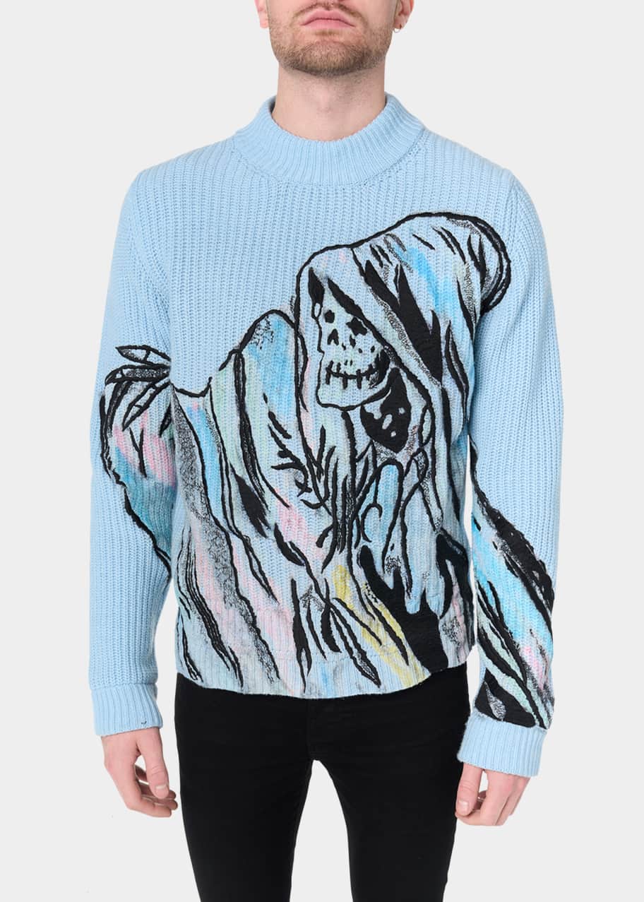 Amiri x Wes Lang Men's Secret Embroidered Sweater - Bergdorf Goodman
