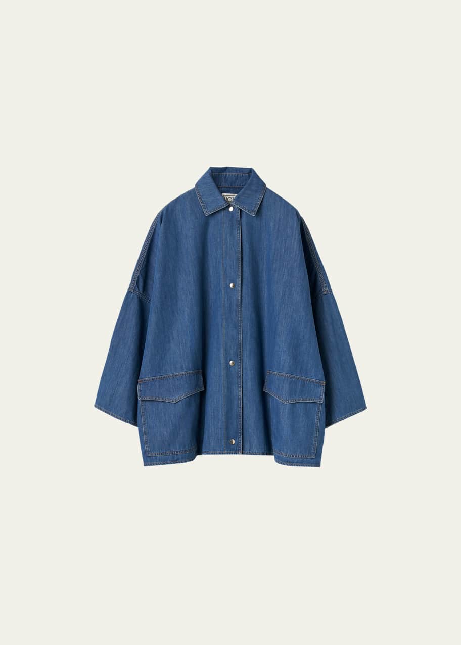 タイムセール❣️【完売品】denim over shirt jacket Toteme Oversized Denim Shirt Jacket - Bergdorf Goodman