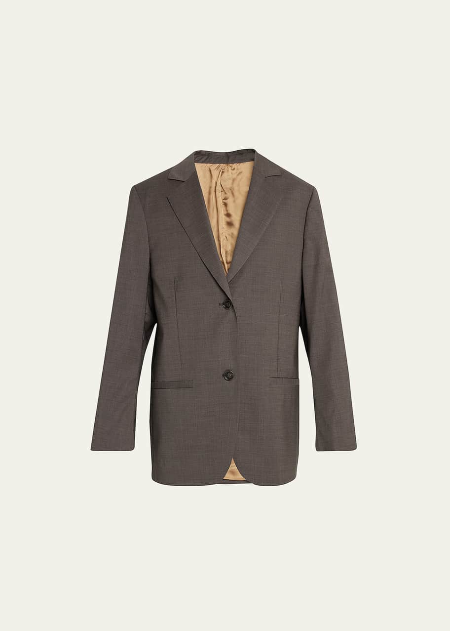 Longline wool blazer store