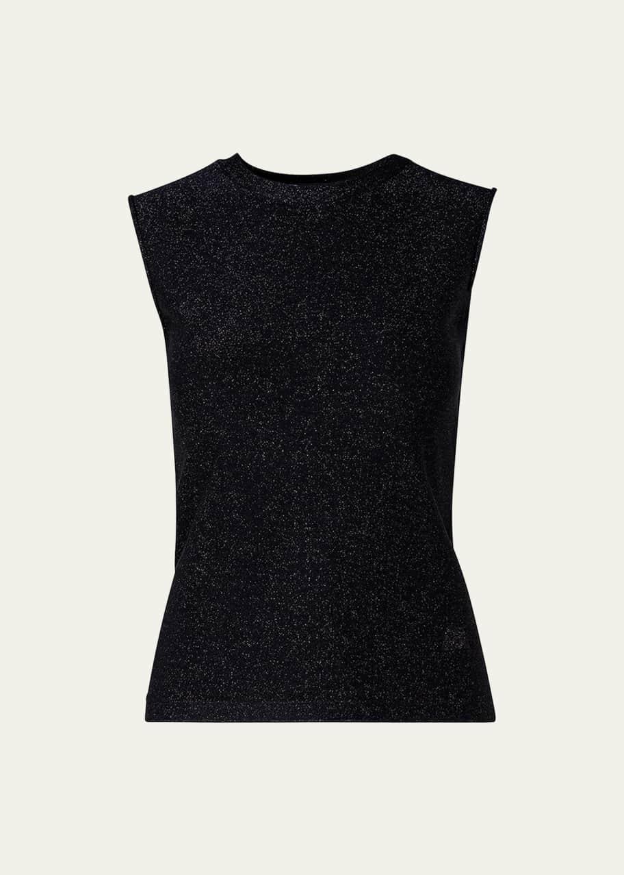 Akris Silk Knitted Glitter Tank Top Bergdorf Goodman