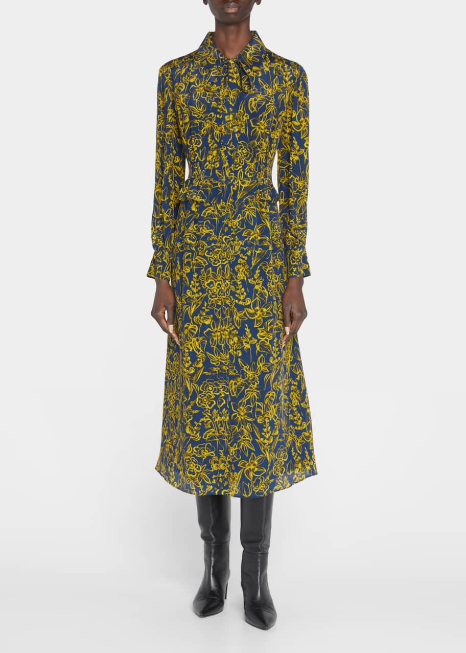 Jason Wu Floral-Print Peplum Shirtdress - Bergdorf Goodman