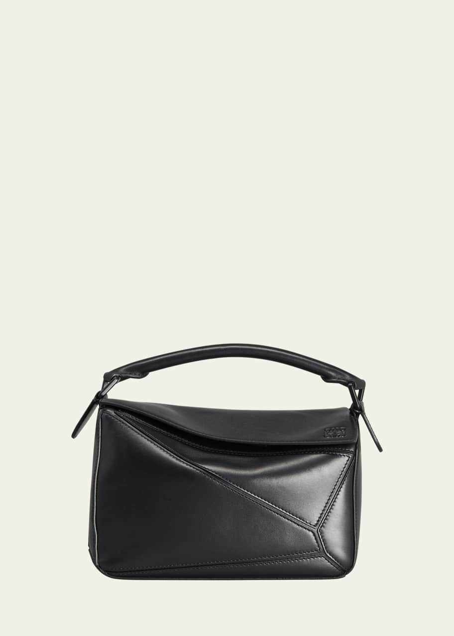 Loewe Puzzle Solid Small Top-Handle Bag in Satin Leather - Bergdorf Goodman