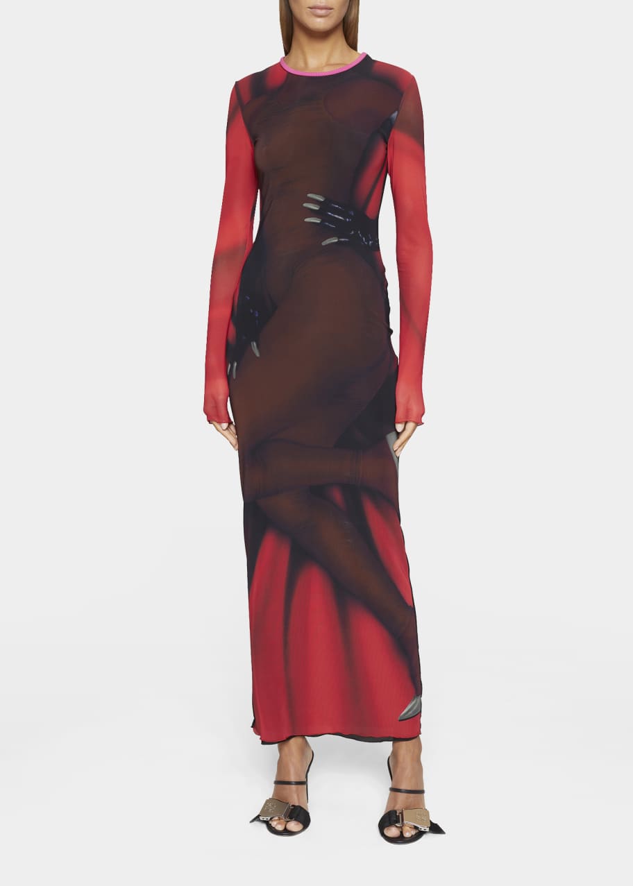 Loewe Body-Print Jersey Dress - Bergdorf Goodman