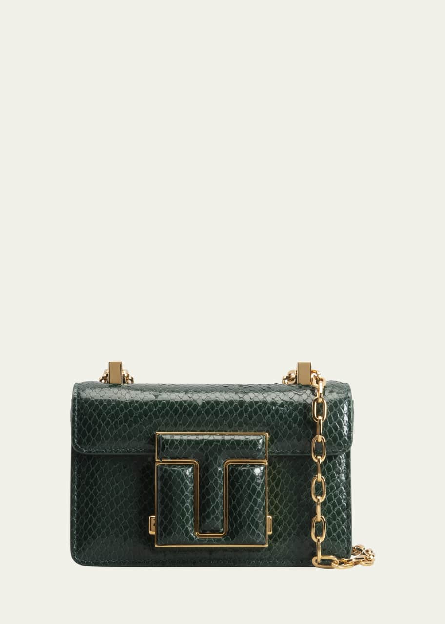 【関税＆送料込み】Tom Ford Python Print Shoulder Bag PRINTED PYTHON TARA CHAIN SHOULDER BAG | Tom Ford Fashion