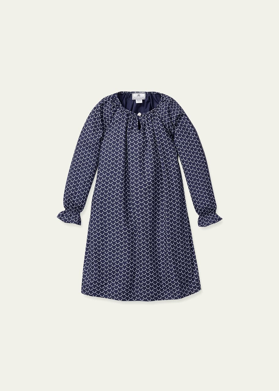 Image 1 of 1: Girl's Delphine Nordic Antlers Nightgown, Size 6M-14
