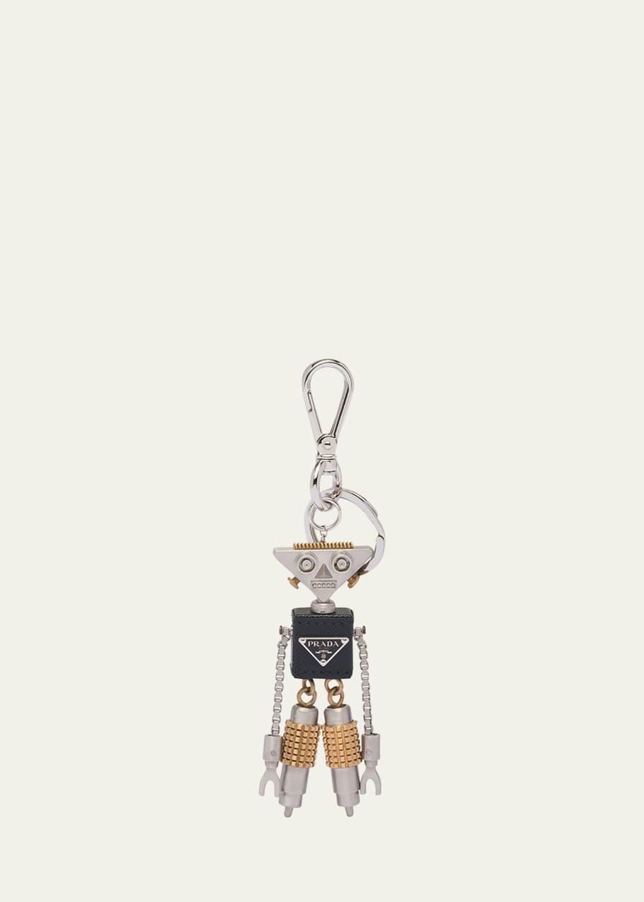 Prada Men's Saffiano Leather Jack Trick Robot Keychain - Bergdorf