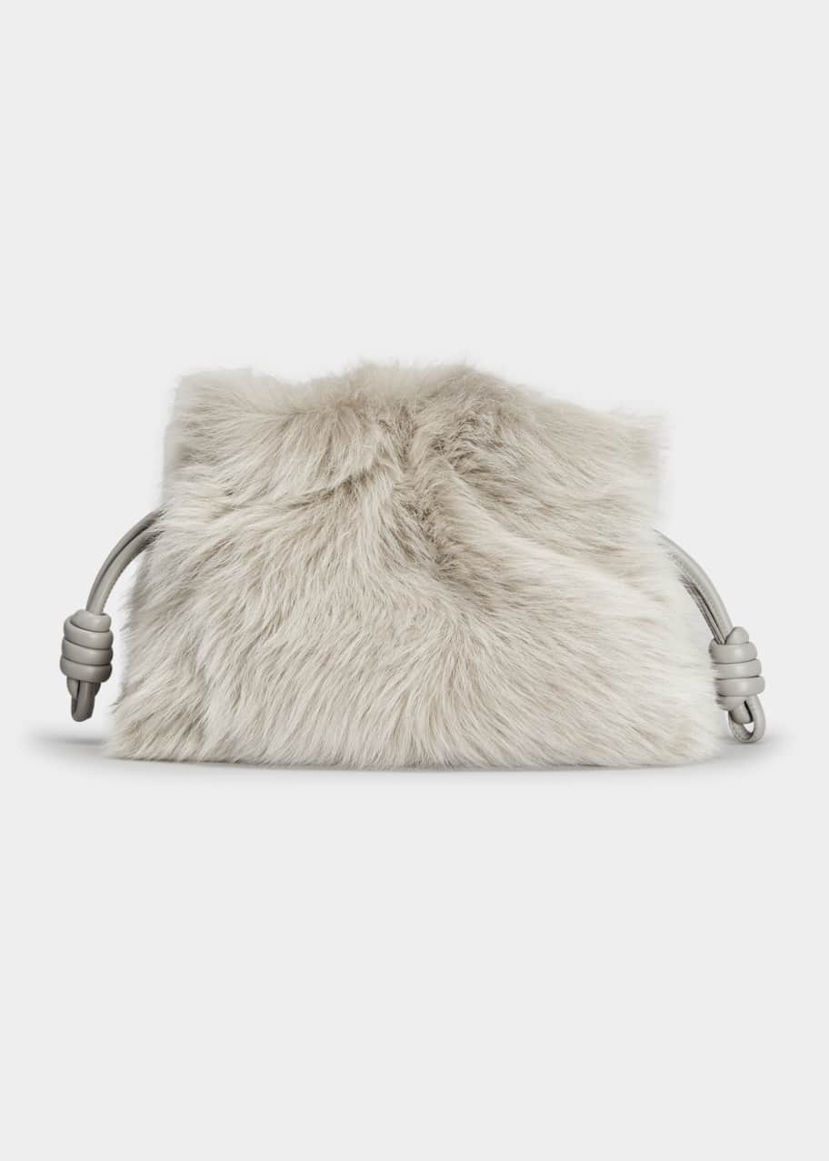 Loewe Flamenco Shearling Clutch Bag Bergdorf Goodman