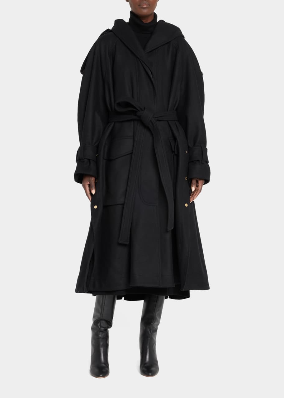 AZ Factory Hooded Wool Swing Coat Bergdorf Goodman