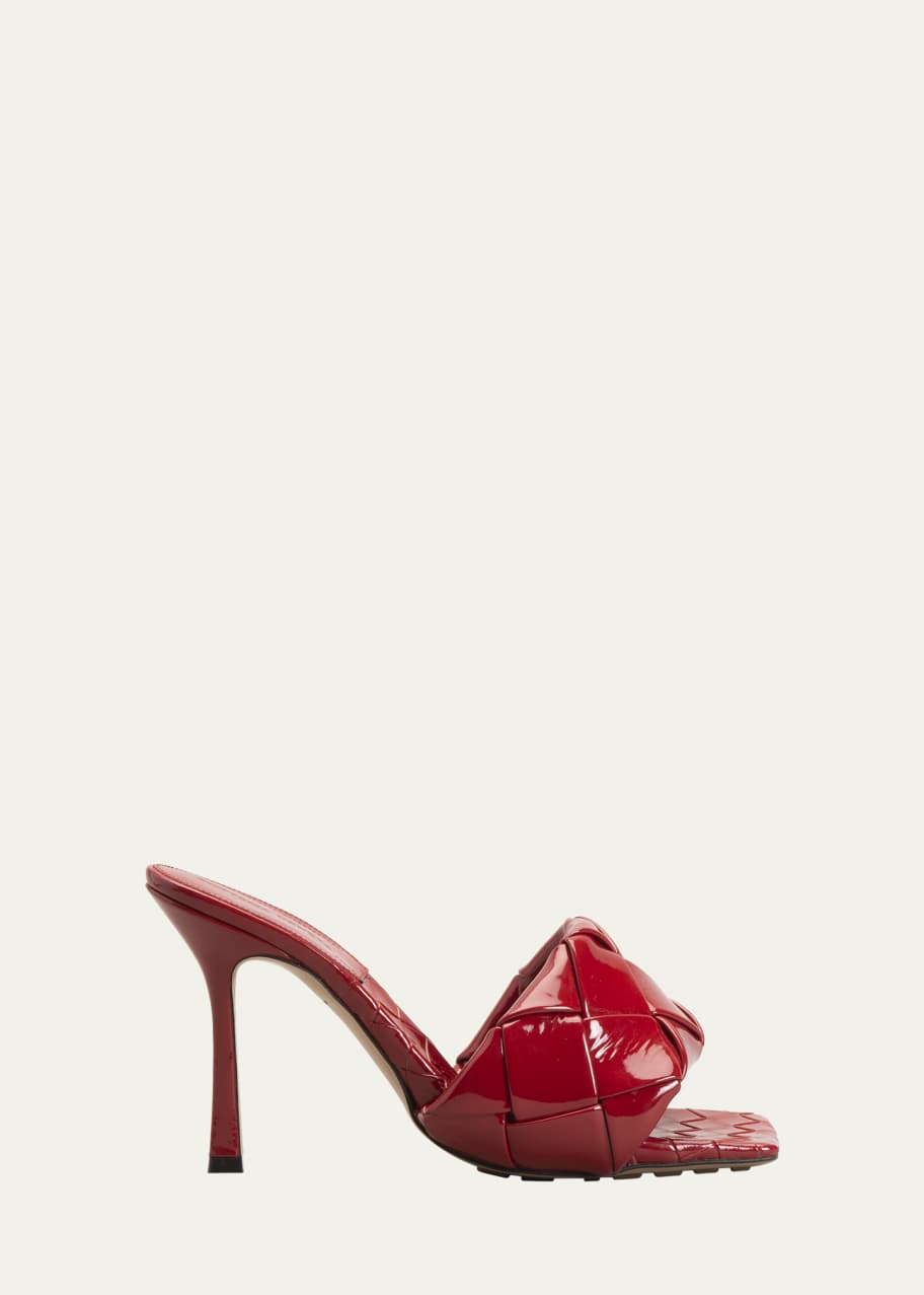 Bottega Veneta Intrecciato Patent Mule Sandals Bergdorf Goodman