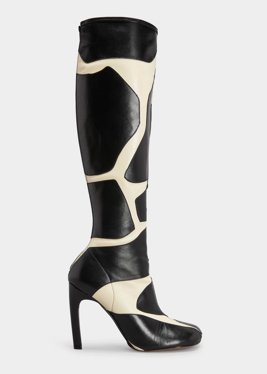 ロングブーツ Dries Van Noten FW21 HIGH BOOTS (WW212205_117102) Dries Van Noten Glove Leather Wedge Knee Boots | Neiman Marcus