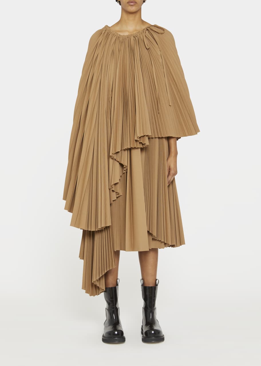 Quira Layered Plisse Asymmetric Midi Dress - Bergdorf Goodman