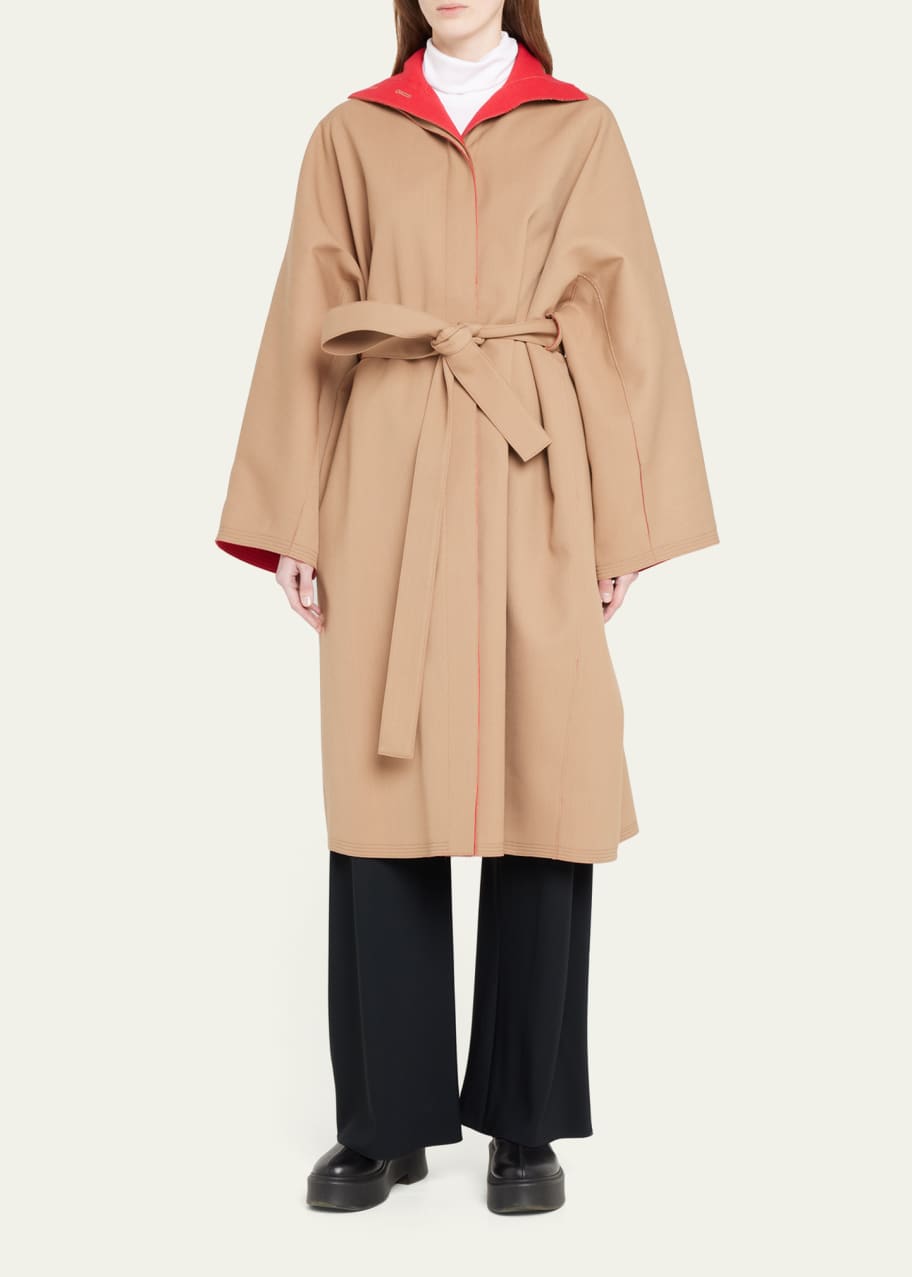 Bicolor Polyester Coat
