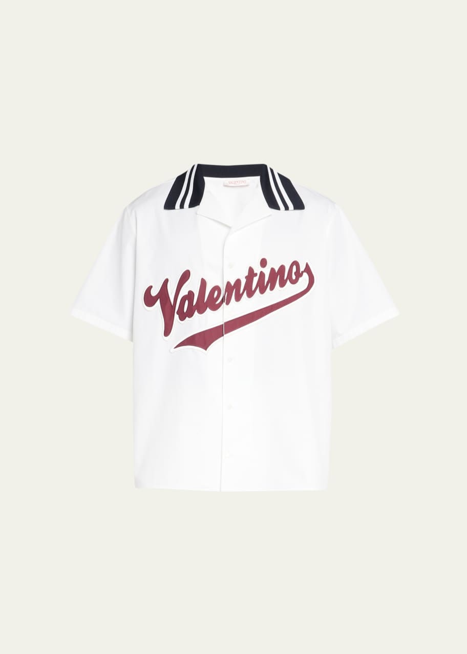 Valentino Garavani Men's Baseball Logo Bowling Shirt - Bergdorf