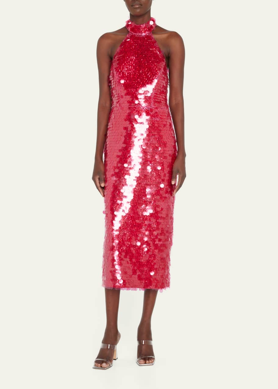 Milly Kimi Sequin Halter Dress Bergdorf Goodman