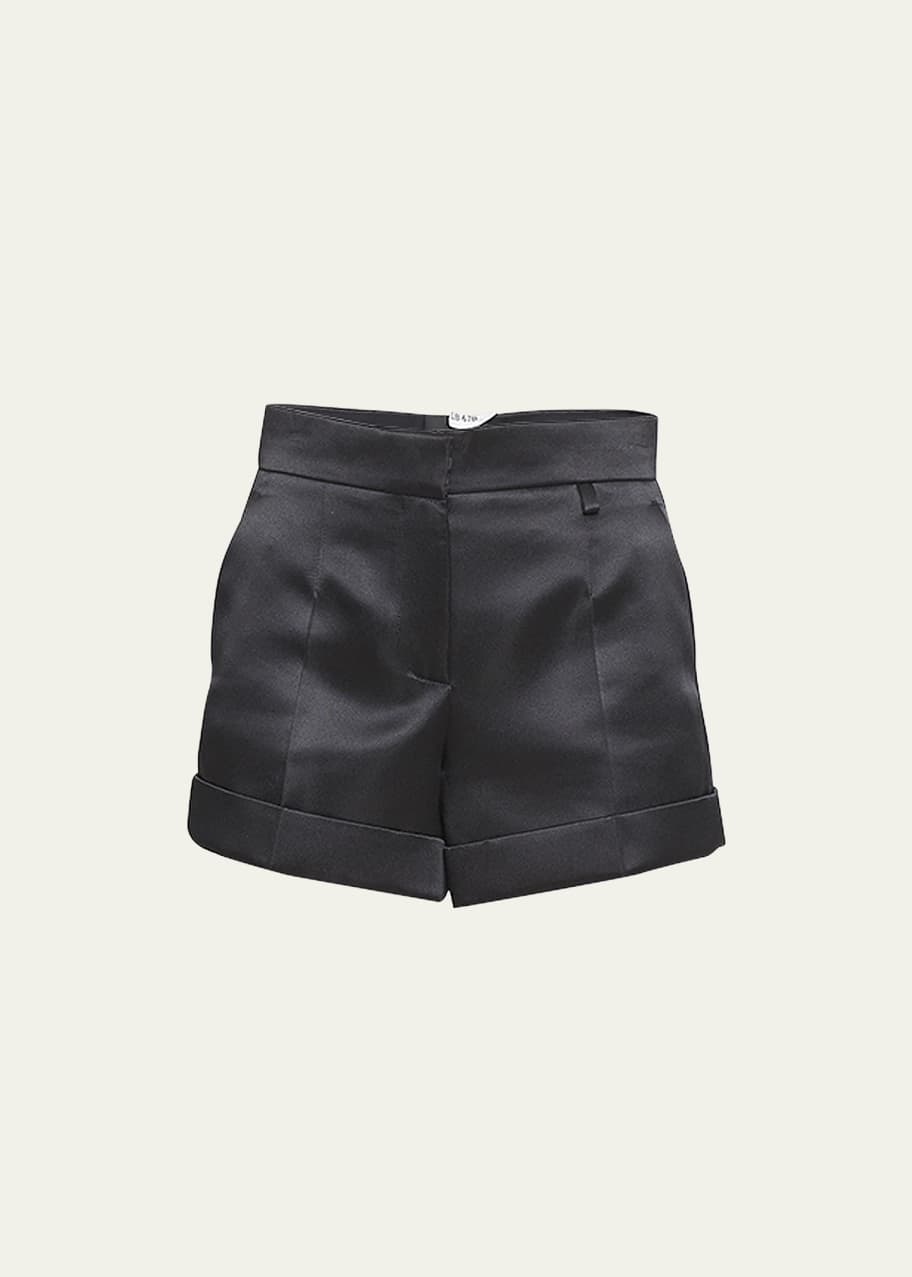 Givenchy Tailored Satin High Rise Shorts Bergdorf Goodman