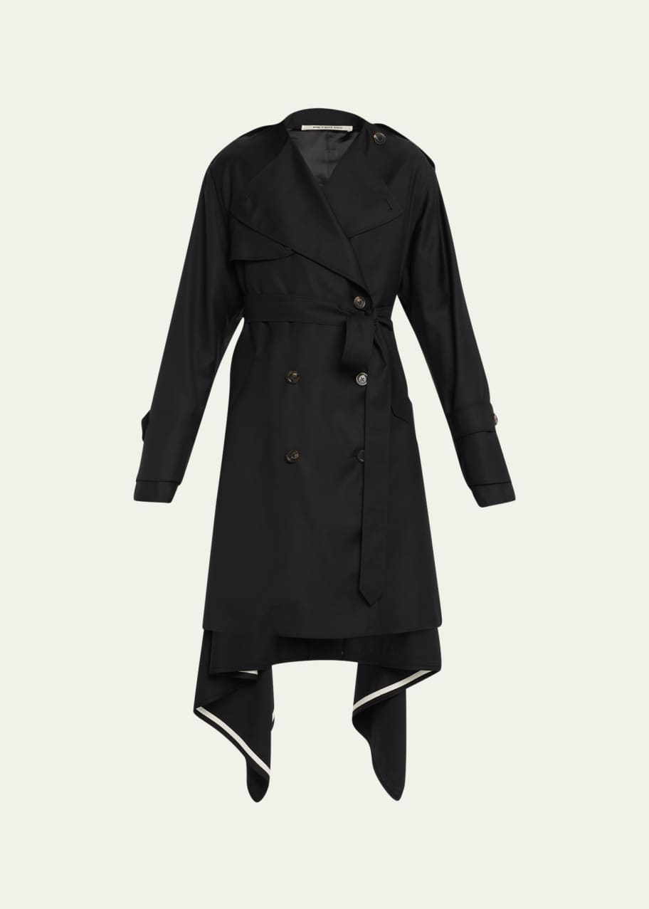 Peter Do Double-Breasted Handkerchief Trench Coat - Bergdorf Goodman