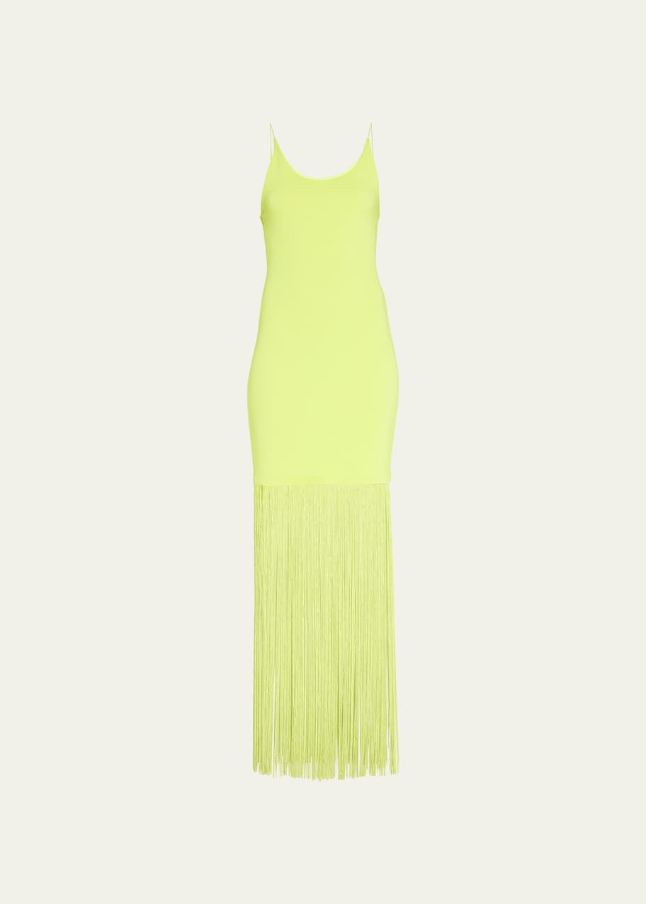 Alice + Olivia Steph Scoop-Neck Fringe Maxi Dress - Bergdorf Goodman