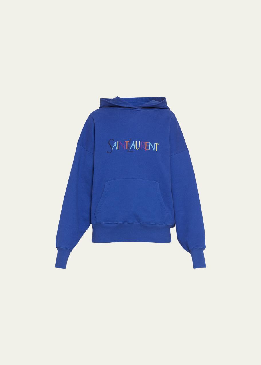 Saint Laurent Oversize Logo Hoodie - Bergdorf Goodman