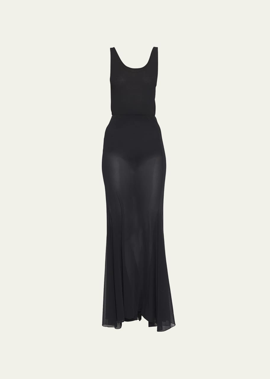 Saint Laurent Sheer Maxi Skirt - Bergdorf Goodman