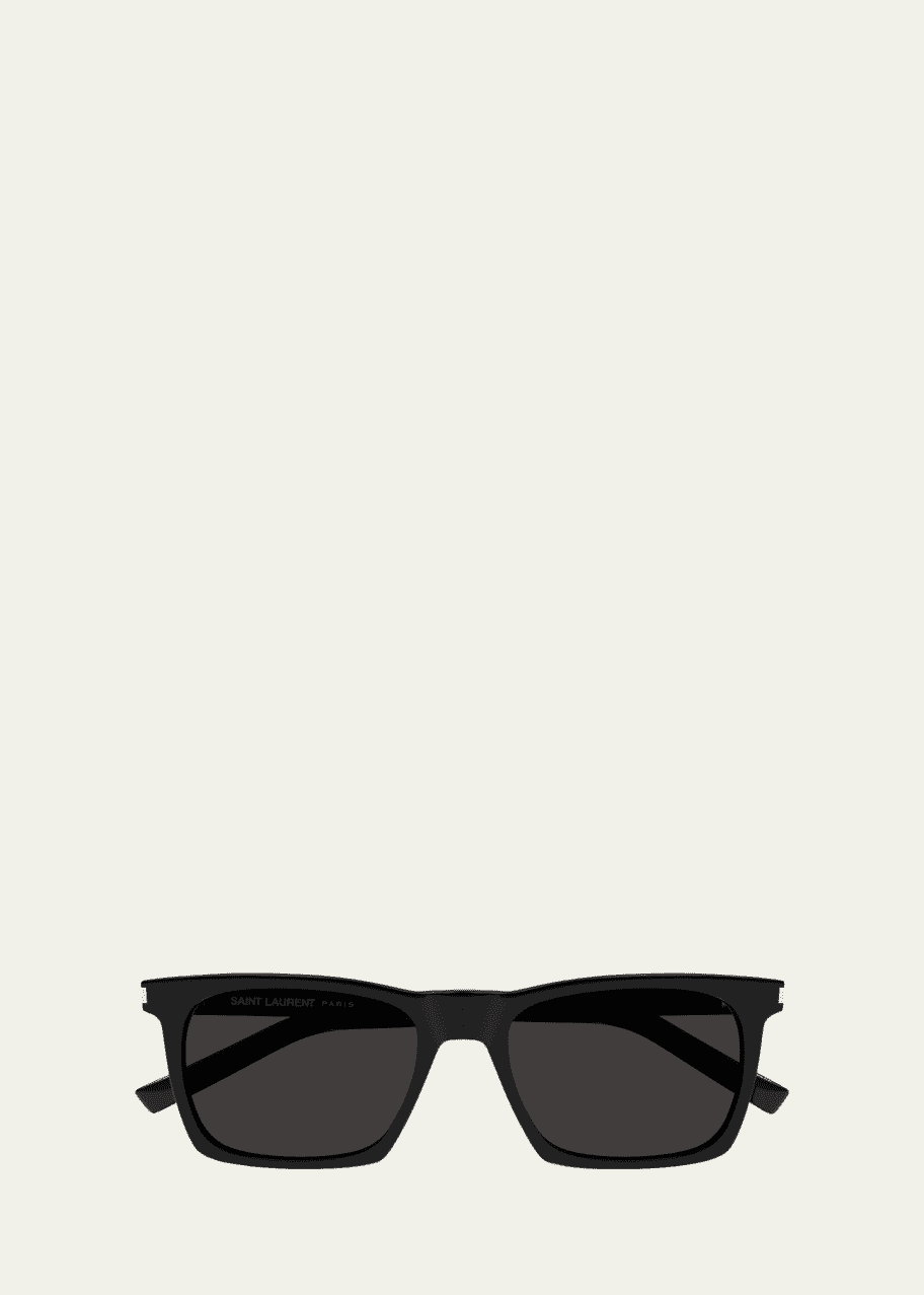 Image 1 of 1: Men's Slim Acetate Rectangle Sunglasses