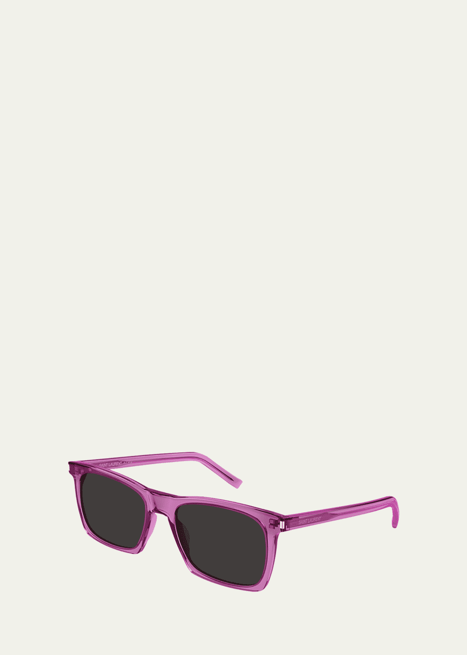 Saint laurent slim rectangle acetate sunglasses sale