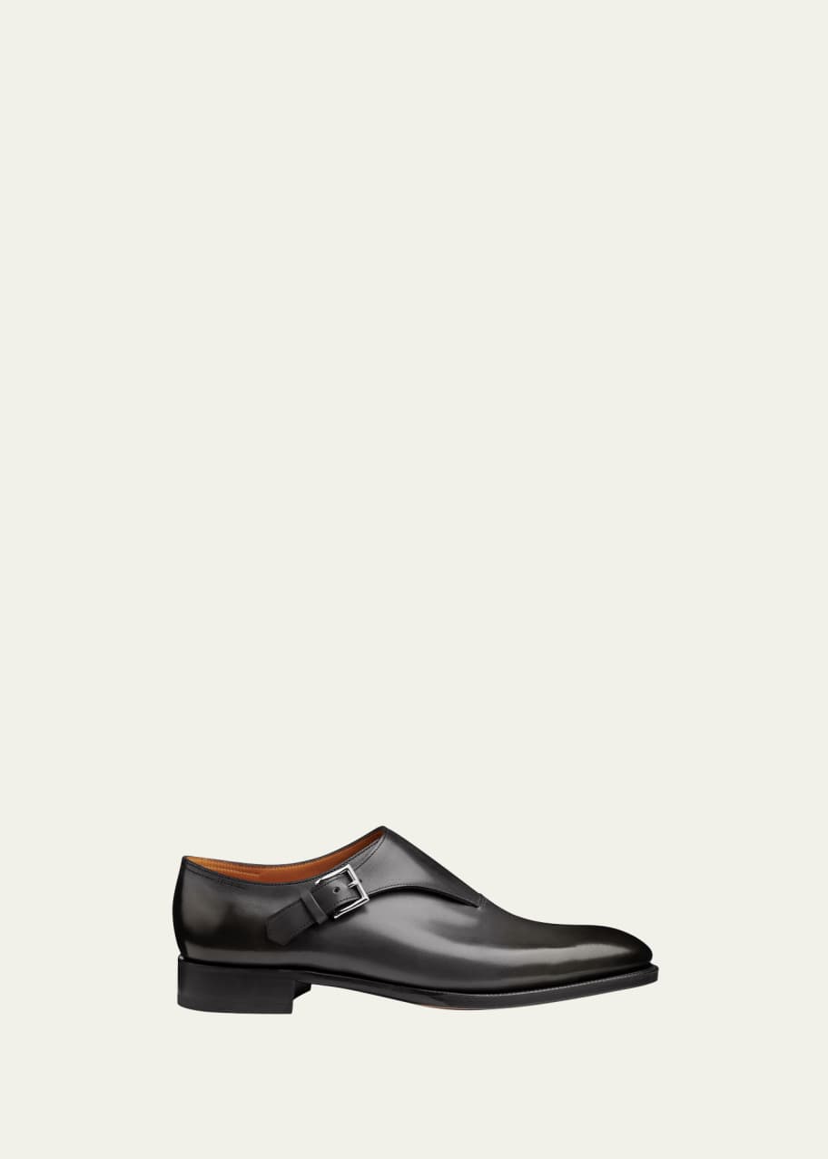 John Lobb Men's Jermyn II Leather Monk Strap Loafers - Bergdorf Goodman