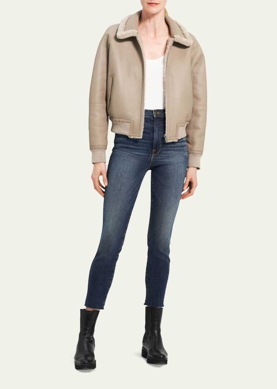 Theory shearling jacket clearance