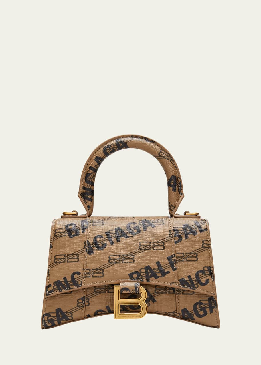 Balenciaga Hourglass XS BB Monogram Top-Handle Bag