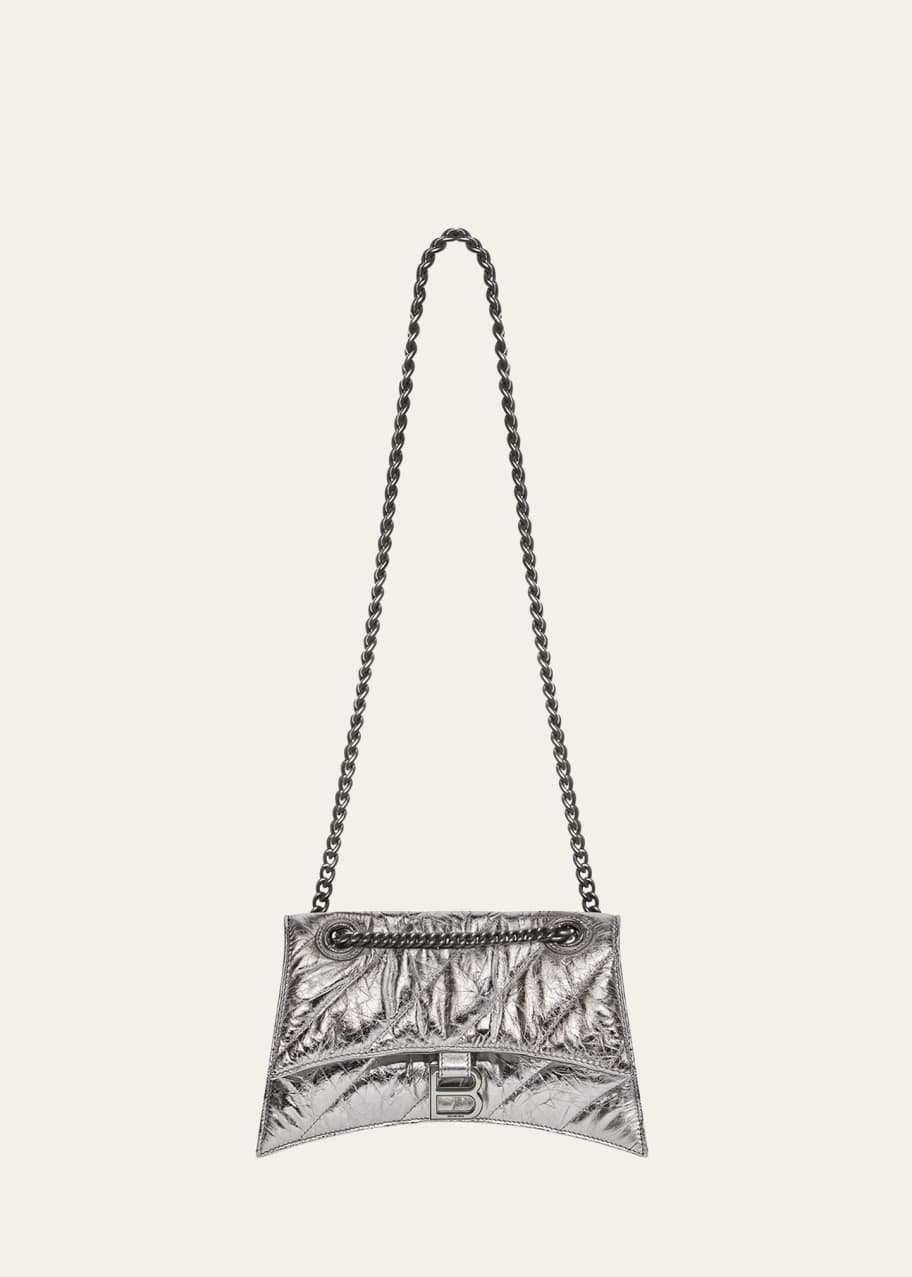 Image 1 of 1: Crush Small Quilted Metallic Chain Shoulder Bag