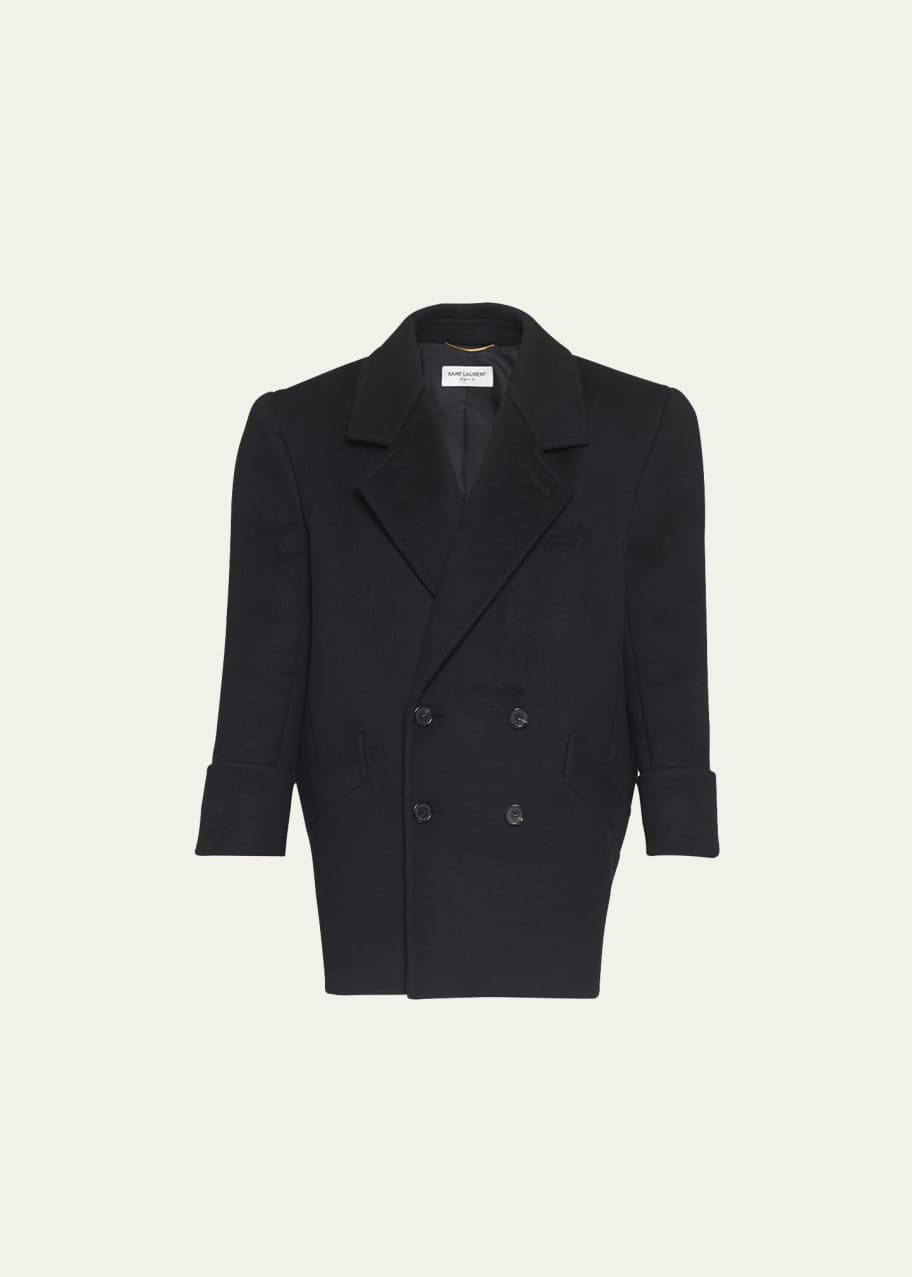 【関税＆送料込み】Saint Laurent Oversize Pea Coat In Wool Saint Laurent Oversized Peacoat In Wool | Saks Fifth Avenue