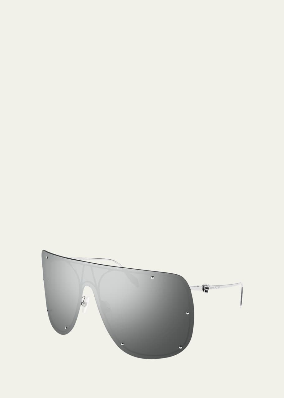 Image 1 of 1: Studded Skull Shield Sunglasses
