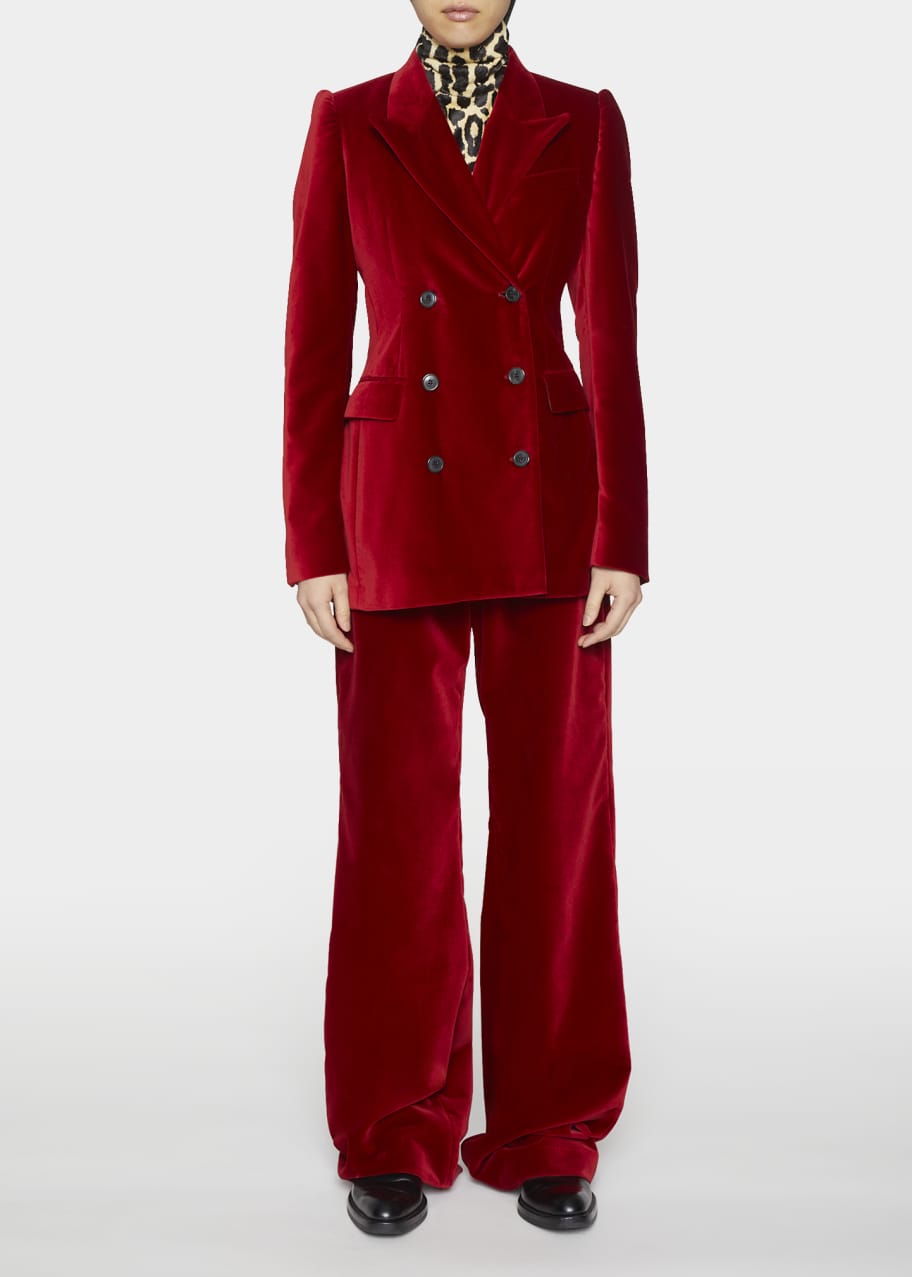 Dries Van Noten Bow Velvet Blazer Jacket - Bergdorf Goodman