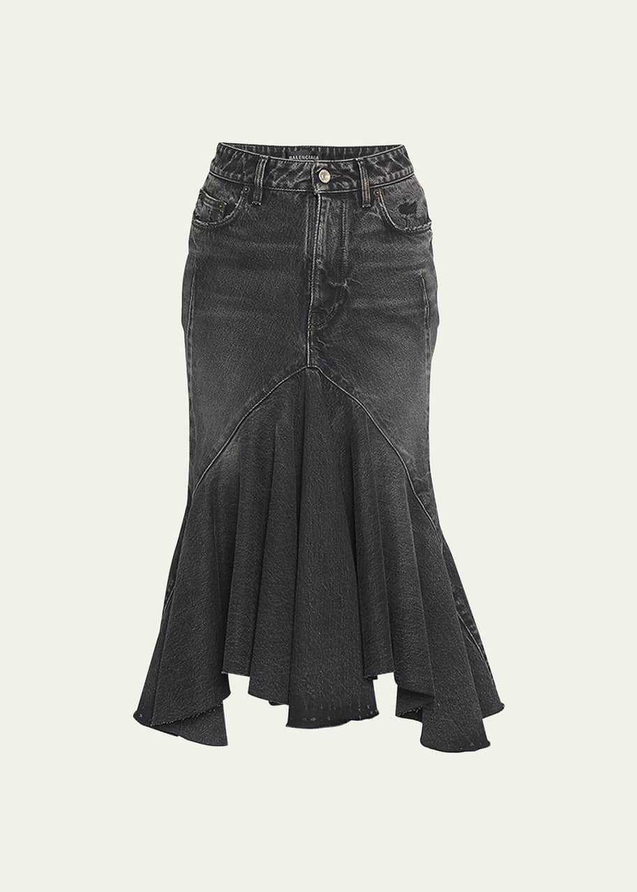 Balenciaga Japanese Denim Mermaid Skirt - Bergdorf Goodman