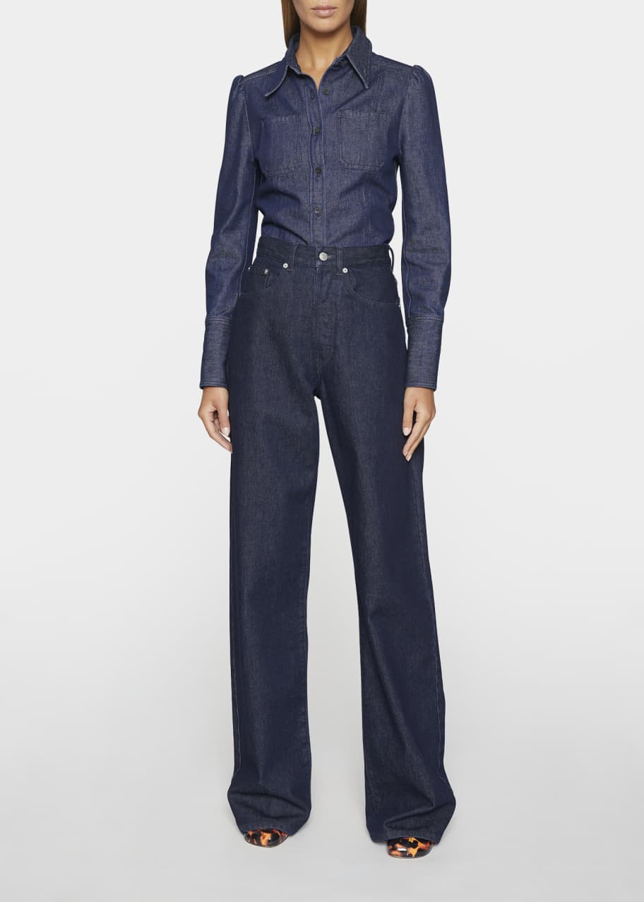 【DRIES VAN NOTEN】ストレートジーンズ PEYTON DENIM Peyton Denim Pants in Indigo