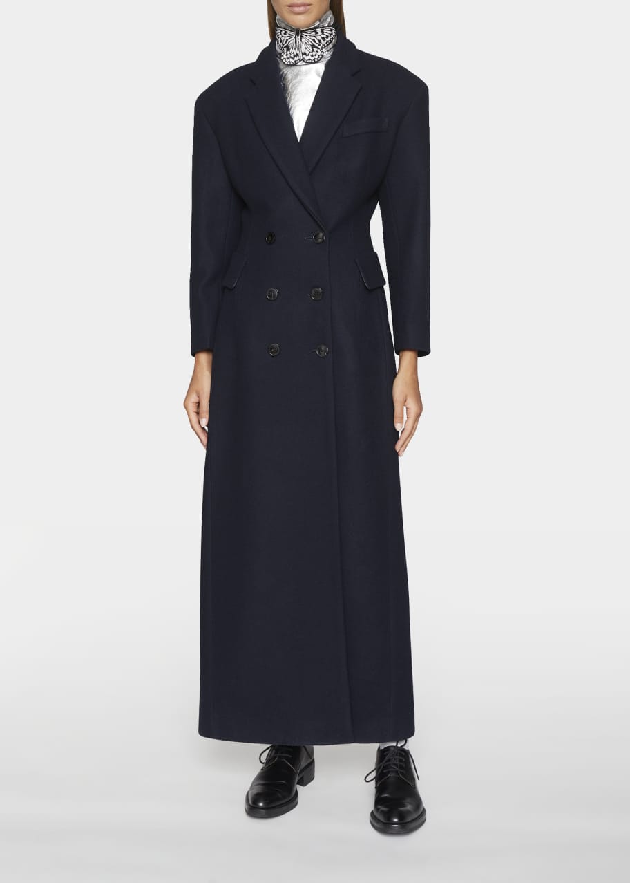 Rialto Double Breasted Long Wool Coat