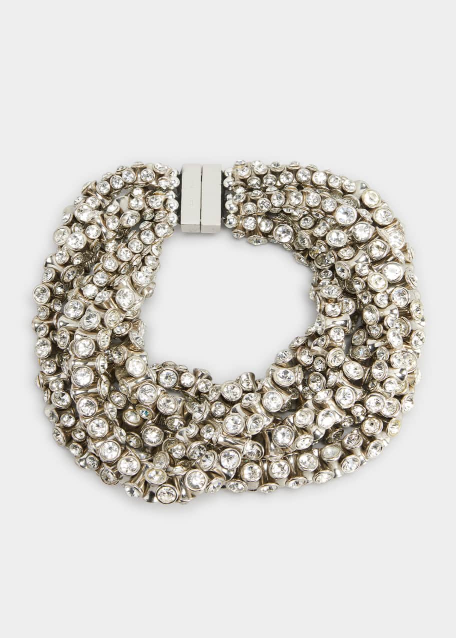 Dries Van Noten Layered Crystal Choker Necklace - Bergdorf