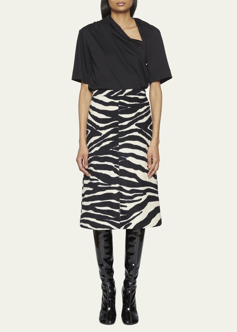 Dries Van Noten Shea Zebra Midi Skirt - Bergdorf Goodman