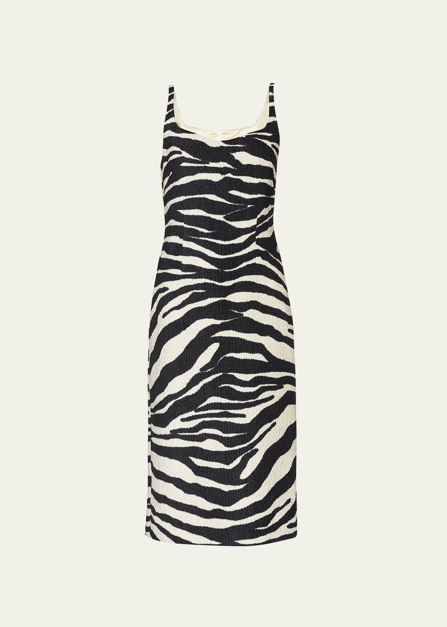 Dries Van Noten Doss Zebra Midi Dress - Bergdorf Goodman