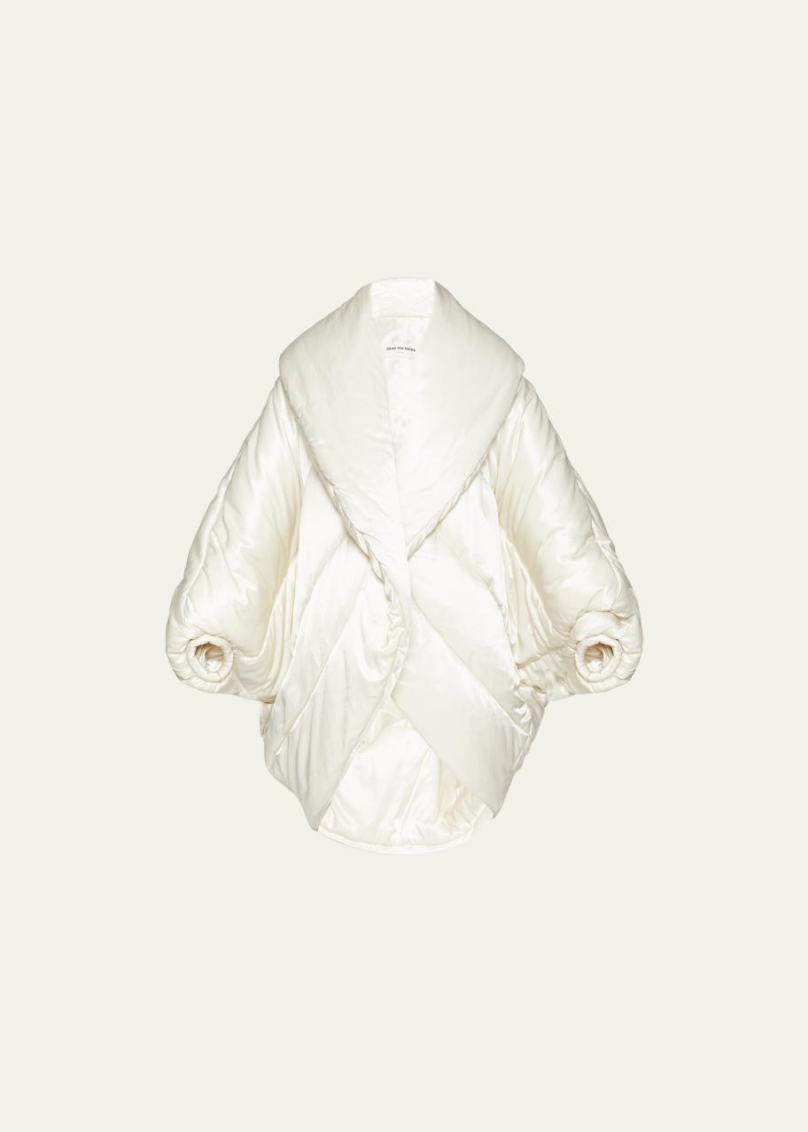 Dries Van Noten Vienna Shawl-Collar Oversized Padded Jacket