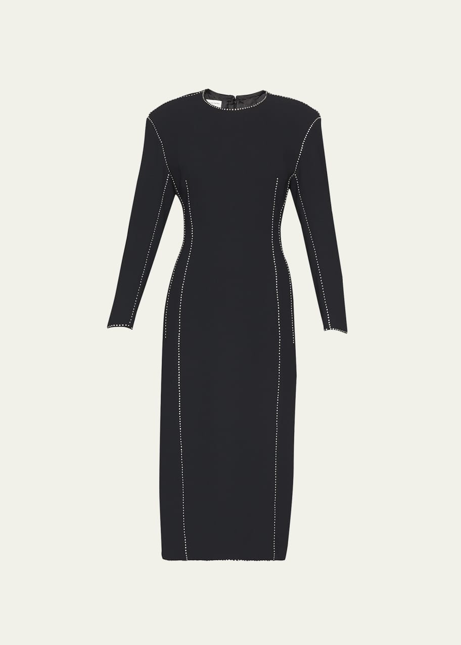 Dries Van Noten Dialto Strass Embellished Strong Shoulder Midi