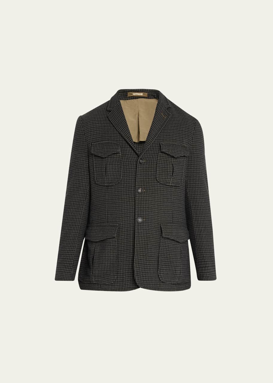 Image 1 of 1: Men's Houndstooth Sahariana Jacket