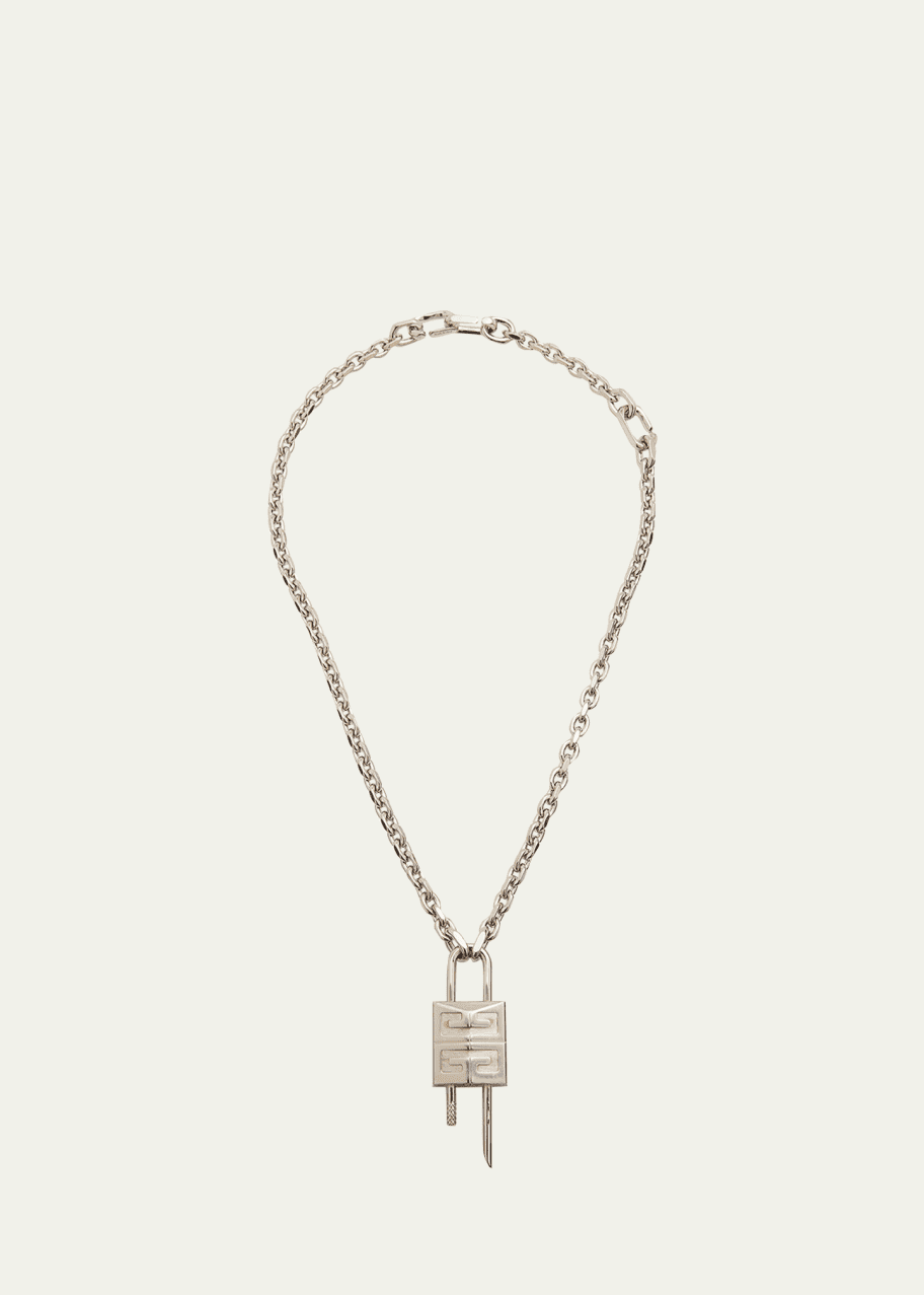 Givenchy Men's 4G Padlock Chain Necklace - Bergdorf Goodman