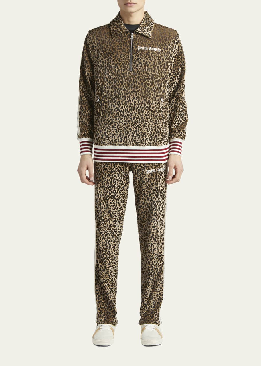 Palm Angels レオパードヒョウ柄ジャージ Palm Angels Men's Leopard Jacquard Track Pants - Bergdorf Goodman