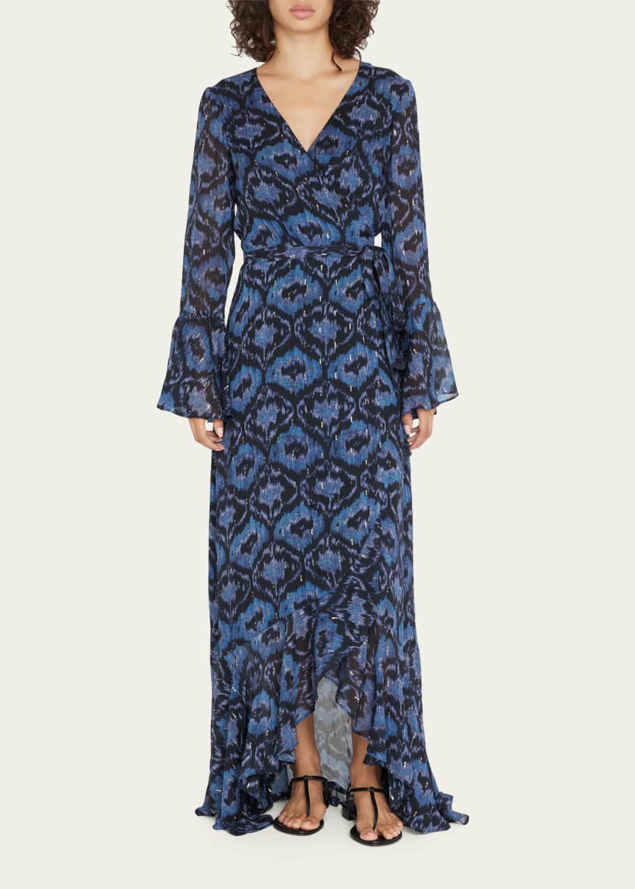 Figue Juliette Printed High Low Wrap Dress Bergdorf Goodman